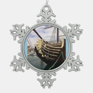  schip - Alicante Tin Sneeuwvlok Ornament