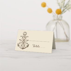 Schip Anker Bruin Tan Nautische Ship Wheel Wedding