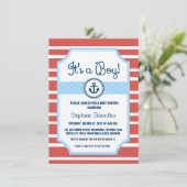 Schip-ankerdouche voor nautische baby's kaart (Staand voorkant)