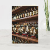 Schip, boten, flessen drank Verjaardag Kaart (Voorkant)