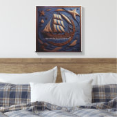 schip canvas afdruk (Insitu (Slaapkamer))