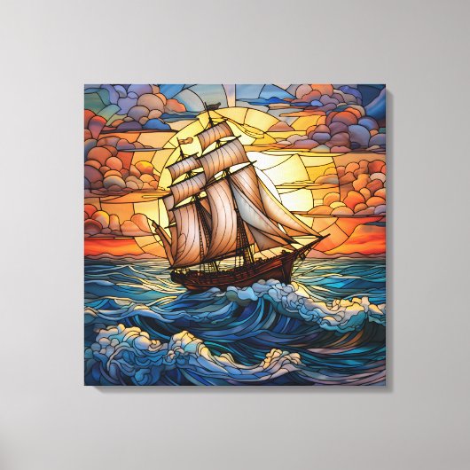 Schip Canvas Art Afdruk (Voorkant)