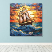 Schip Canvas Art Afdruk (Insitu (Houten vloer))