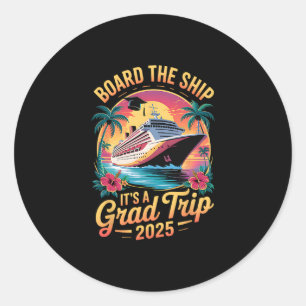 Schip De Scheeps Graduatietrip 2025 Senior Cr Ronde Sticker