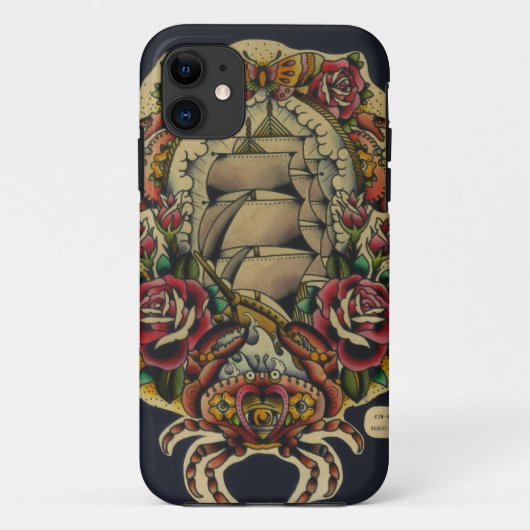 schip en krabben Case-Mate iPhone case (Achterkant)