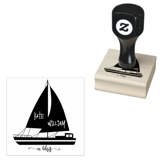 schip ex libris stempel (Gestempeld)