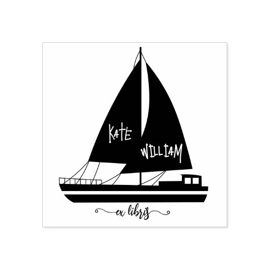 schip ex libris stempel (Afrduk)