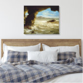 schip Ferdinand Delacroix aan de kust Canvas Afdruk (Insitu (Slaapkamer))