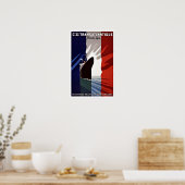 Schip Frans lijn Vintage Travel Poster (Keuken)