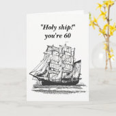 schip Funny 60th Birthday voor hem Kaart (Gele Bloem)