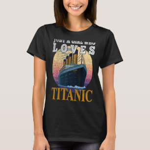 Schip gewoon een meisje dat van Titanic Boat Titan T-shirt