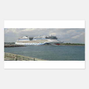 Schip glimlachen rechthoekige sticker