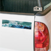Schip in de zee in storm bumpersticker (Op Truck)