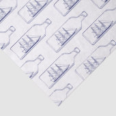 Schip in een Fles Blauw Tissuepapier (Detail)