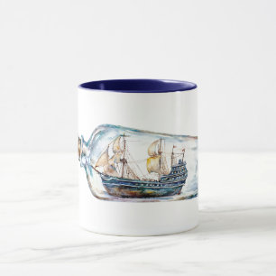 Schip in een Fles Mok