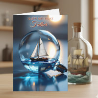 Schip in een Lightbulb Maritieme Verjaardag voor V