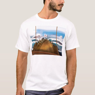 Schip in een stormachtige Atlantische Oceaan T-shirt