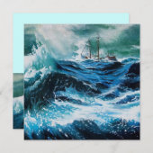 Schip in het Zee in Storm (Voorkant / Achterkant)