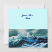 Schip in het Zee in Storm (Achterkant)