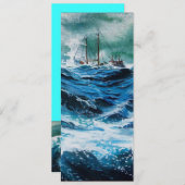 Schip in het Zee in Storm (Voorkant / Achterkant)