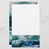 Schip in het Zee in Storm Briefpapier (Voorkant / Achterkant)