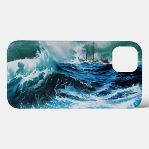Schip in het Zee in Storm iPhone 13 Hoesje