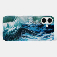 Schip in het Zee in Storm