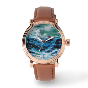 Schip in het Zee in Storm Horloge
