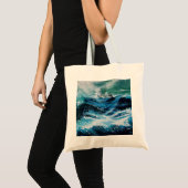 Schip in het Zee in Storm, Nautical Tote Bag (Voorkant (product))