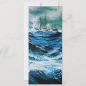 Schip in het Zee in Storm, perkament (Voorkant)