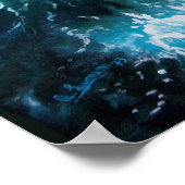 Schip in het Zee in Storm Poster (Hoek)