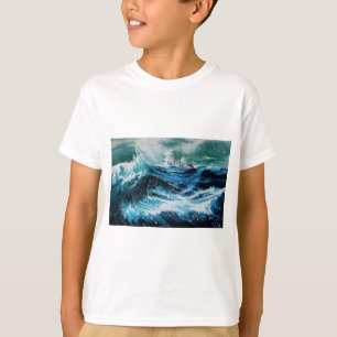 Schip in het Zee in Storm T-shirt
