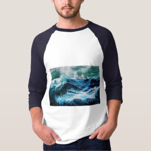 Schip in het Zee in Storm T-shirt