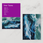 Schip in het Zee in Storm Visitekaartje (Voorkant / Achterkant)