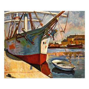 Schip in Le Havre, Georges Braque, Foto Afdruk