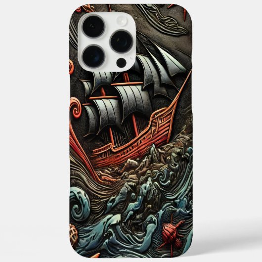 Schip in stormachtige wateren Case-Mate iPhone case (Achterkant)
