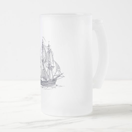  schip matglas bierpul (Voorkant rechts)