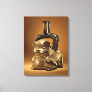 Schip met puma, Chavin Culture, c.90 BC Canvas Afdruk