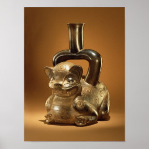 Schip met puma, Chavin Culture, c.90 BC Poster