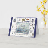 Schip & Meubels Kaart (Gele Bloem)