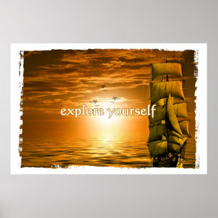  schip motivatie inspirerend citaat poster