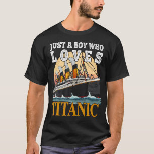 Schip Net Een Jongen Die Titanic Boot Titanic Jong T-shirt