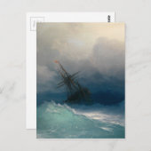Schip op Stormy Zeeen, Ivan Aivazovsky - Briefkaart (Voorkant / Achterkant)