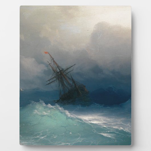 Schip op Stormy Zeeen, Ivan Aivazovsky Fotoplaat (Voorkant)