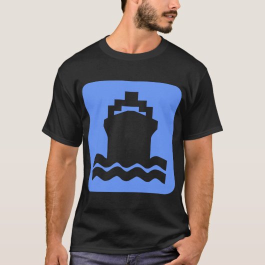 Schip Recht - Babyblauw T-shirt (Voorkant)