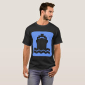 Schip Recht - Babyblauw T-shirt (Voorkant volledig)