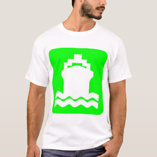 Schip Recht - Groen T-shirt