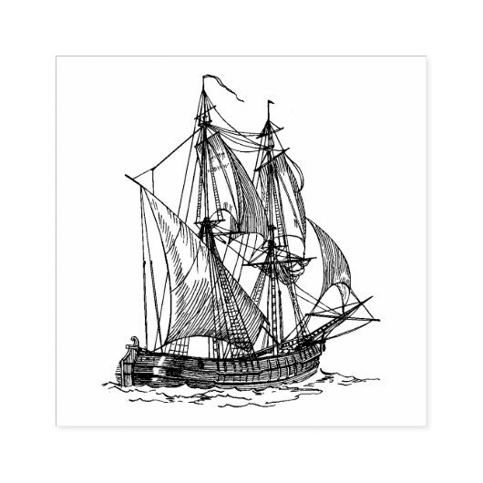  schip 	rubberstempel (Afrduk)