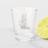  schip shot glas (Achterkant)