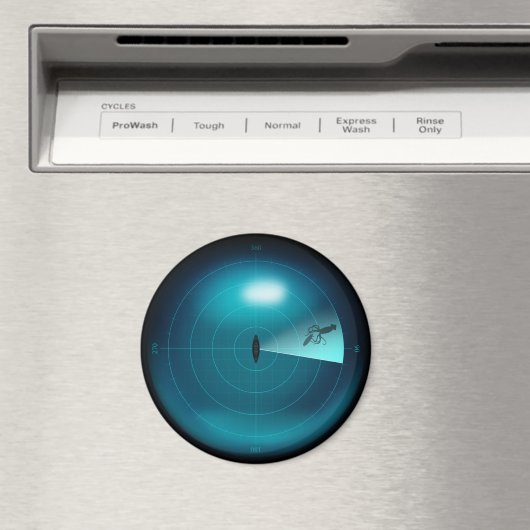 Schip Sonar met Giant Squid Kraken Fun Nautical Magneet (Insitu (Vaatwasser))